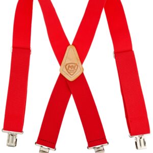 McGuire-Nicholas 110C 2-Inch Wide Red Suspenders