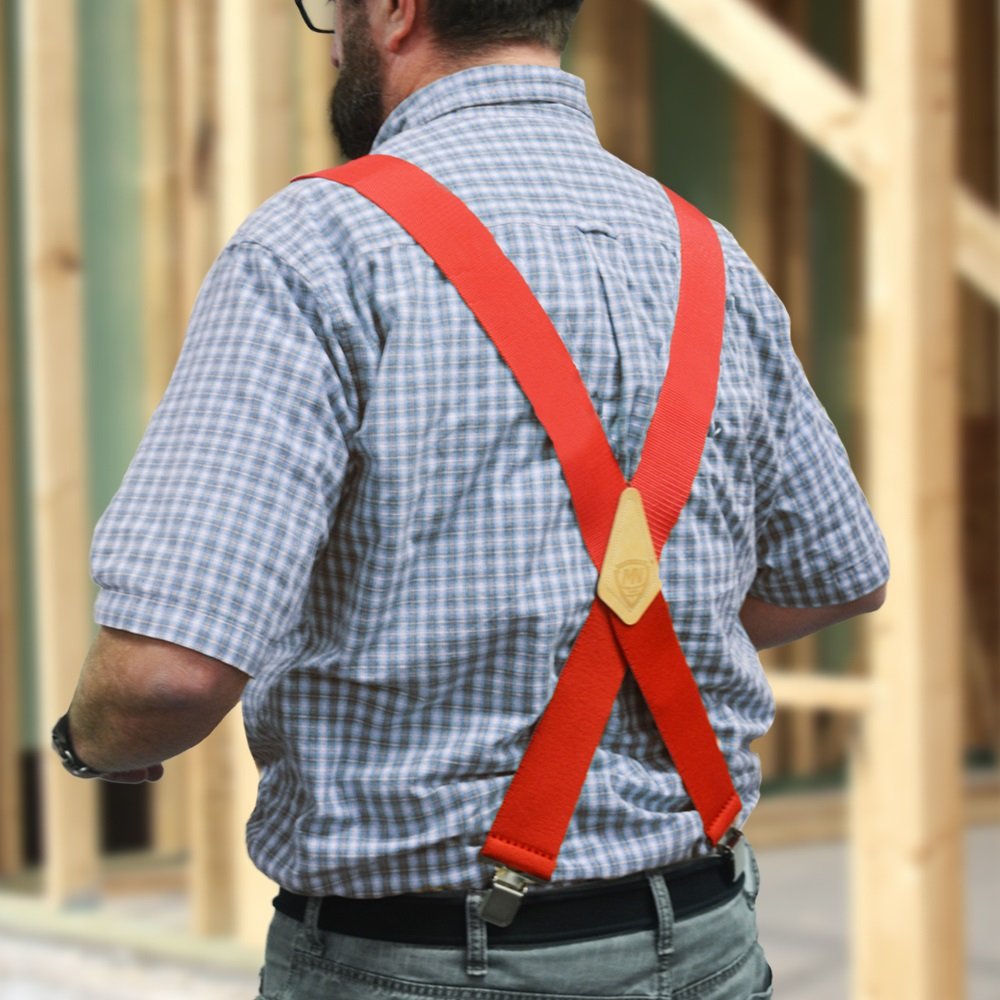 McGuire-Nicholas 110C 2-Inch Wide Red Suspenders