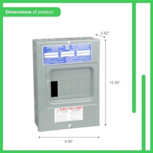 Square D by Schneider Electric HOM612L100SCP Homeline 100 Amp 6-Space 12-Circuit Indoor Surface, No Size, No Color