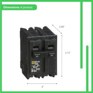 Square D - HOM220CP Homeline 20 Amp Two-Pole Circuit Breaker