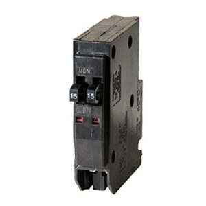 Square D by Schneider Electric QOT1515CP 15A/15A TANDEM Circuit Breaker, 2 x 15 Amp, Black