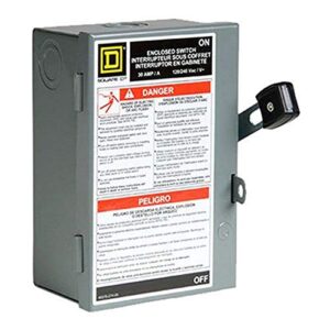 Square D - L211N 30 Amp 120/240-Volt Two-Pole Indoor Light Duty Fusible Safety Switch with Neutral,Gray