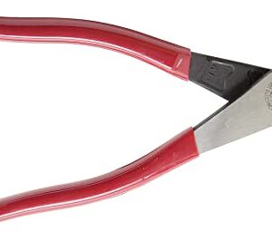 Klein Tools D228-8 Pliers, Made in USA, Diagonal Cutting Pliers with Short Jaw and Beveled Knives, High-Leverage Color-Coded Wire Cutters, 8-Inch