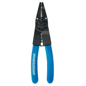 Klein Tools 1010 Multi Tool Long Nose Wire Cutter, Made in USA, Wire Crimper, Stripper and Bolt Cutter Multi-Purpose Electrician Tool, 8-Inch Long