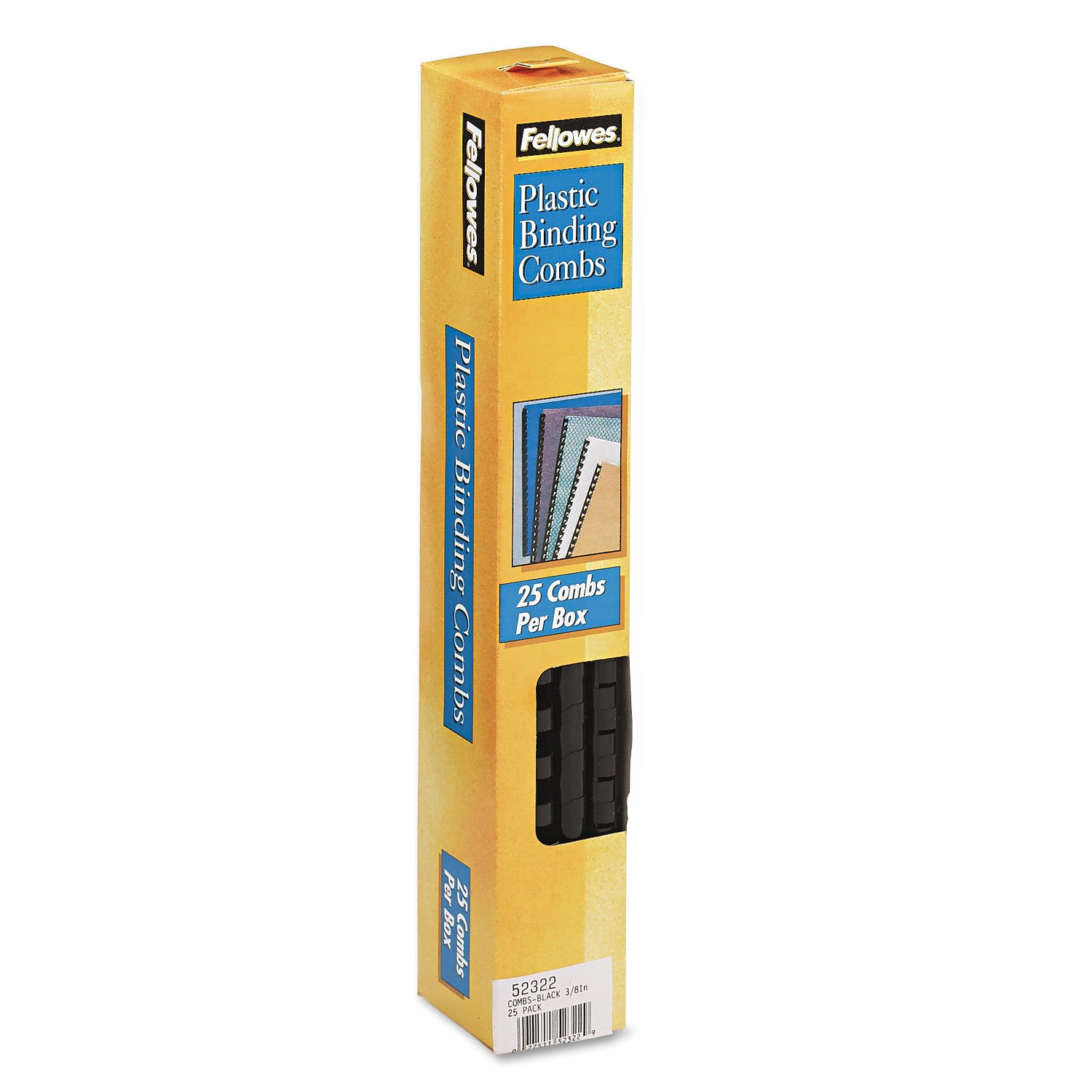 Fellowes 3/8in Black Binding Combs (25-Pack)