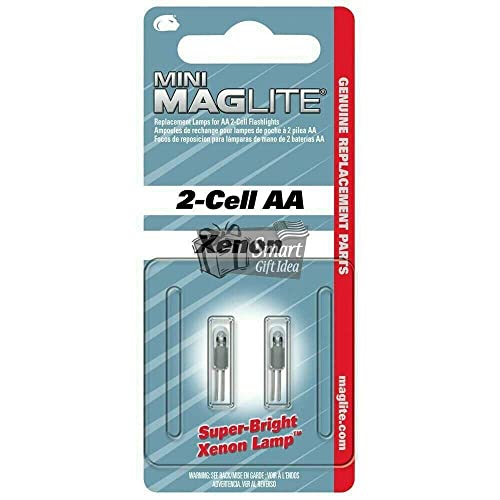 Maglite Replacement Lamps for 2-Cell AA Mini Flashlight, 2-Pack