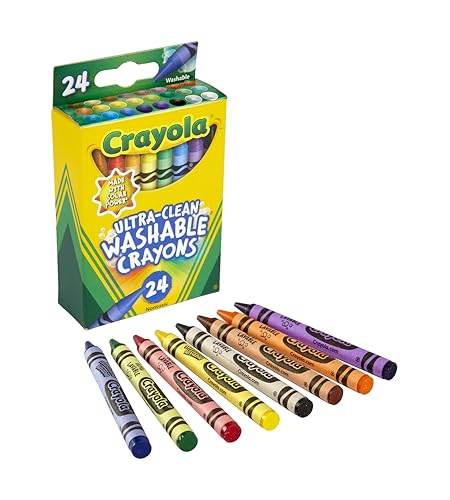 Crayola Washable Crayons, School Supplies, 24 Count