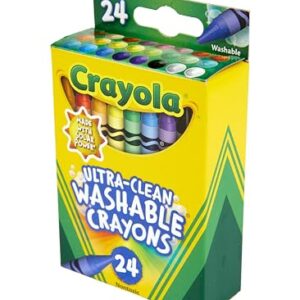 Crayola Washable Crayons, School Supplies, 24 Count