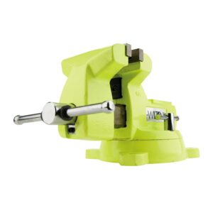 Wilton High-Vis Safety Bench Vise, 5" Jaw Width, 5-1/4" Jaw Opening, 3-3/4" Throat (Model 1550)