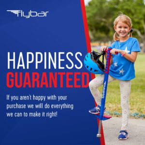 Flybar Maverick Pogo Stick for Kids Ages 5+, 40 to 80 Pounds, Perfect for Beginners, Easy Grip Handles, Anti-Slip Pegs, Outdoor Toys for Boys, Jumper Toys for Girls, Outside Toys for Kids (Red/Blue)