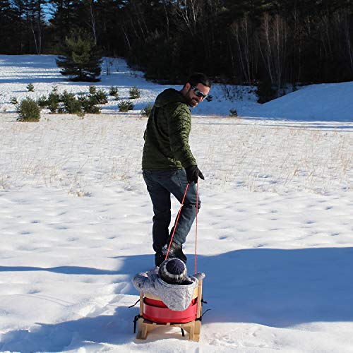 Flexible Flyer Baby Pull Sled. Wood Toddler to-Boggan. Wooden Sleigh for Kids