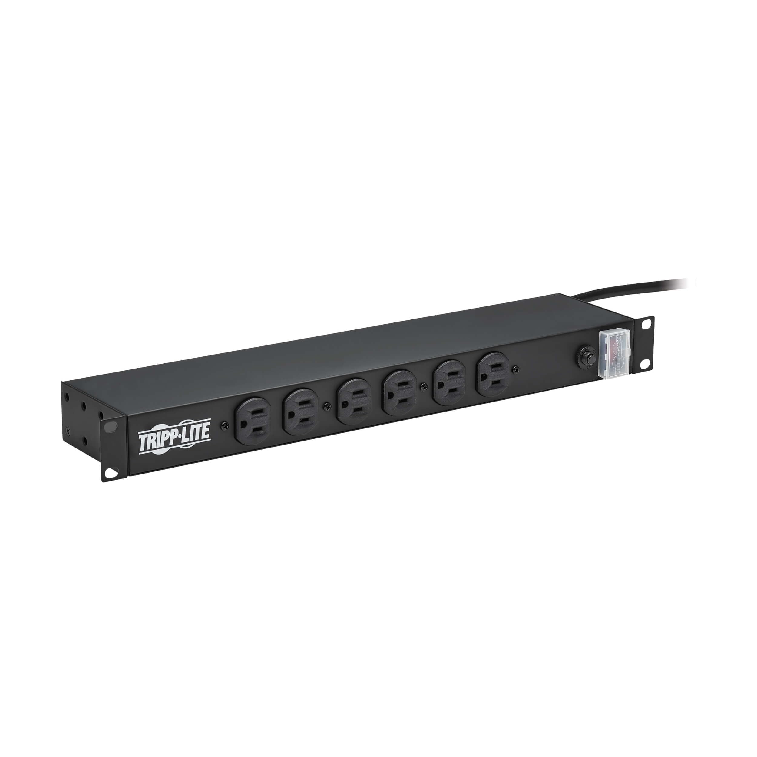 Tripp Lite 12-Outlet Rackmount PDU Power Strip, Network-Grade Front & Rear Facing Outlets, 15A, 120V, 15ft Cord with 5-15P Plug, Horizontal 1U Rack Mount, Lifetime Manufacturer's Warranty (RS-1215)