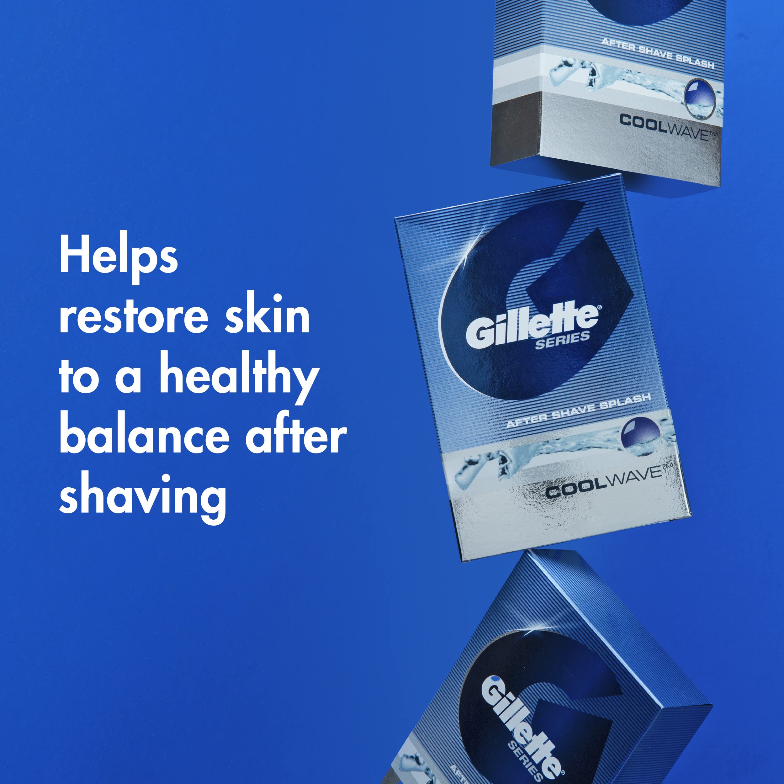 Gillette Series Cool Wave After Shave, Aftershave for Men, After Shave Cologne Men, 3.3 fl oz, 100 ml, After Shave Lotion for Men, Post Shave Balm Men, Aftershave, Mens Aftershave, Aftershave Balm