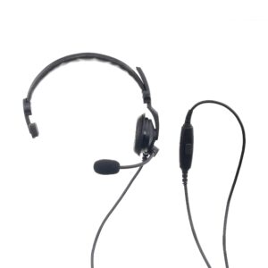 kenwood khs7a light weight single muff headset with boom microphone