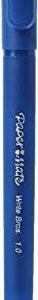 Paper Mate Write Bros Ballpoint Pens, Medium Point (1.0mm), Blue, 10 Count