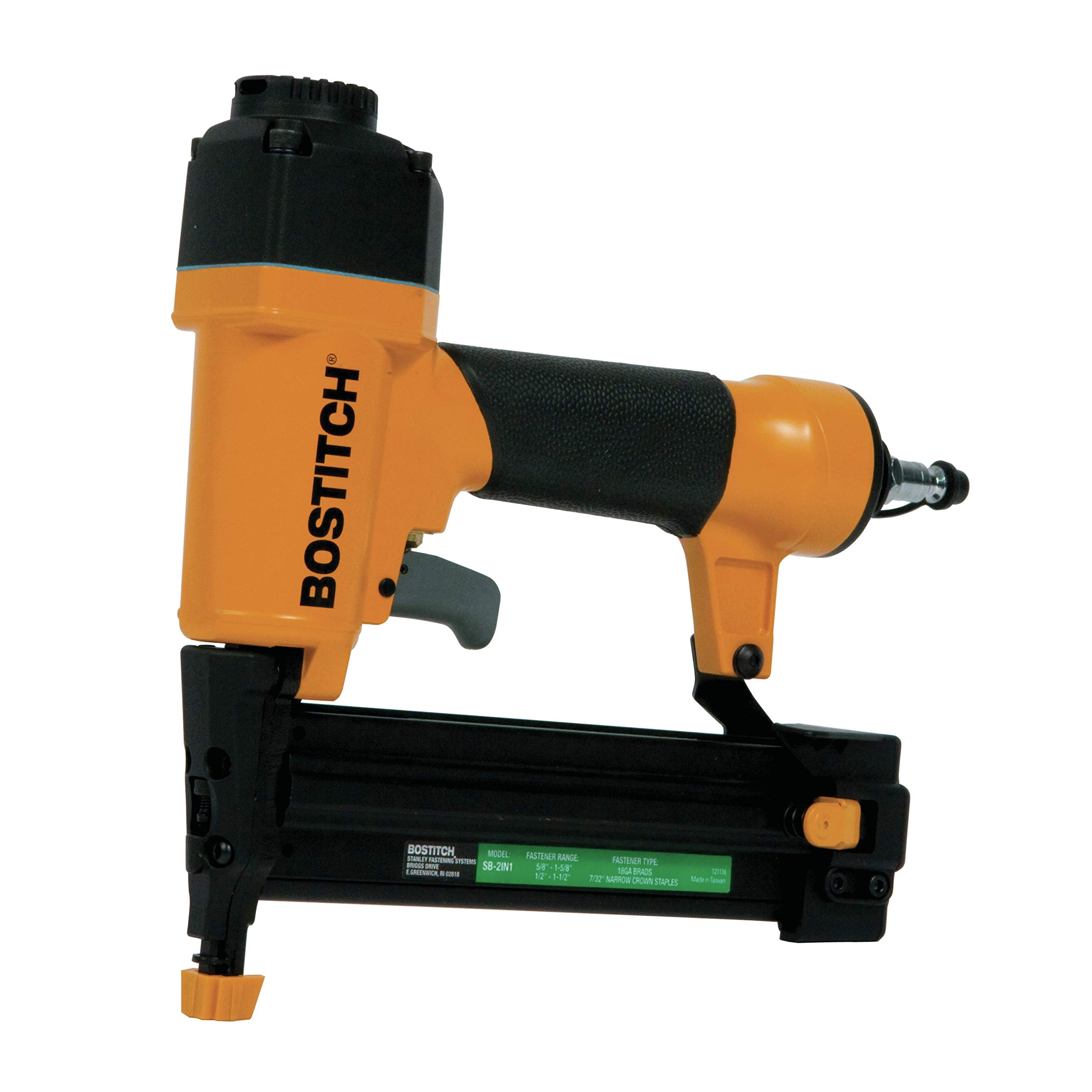 BOSTITCH Brad Nailer 18 Gauge/Narrow Crown Stapler, 2-in-1 (SB-2IN1)