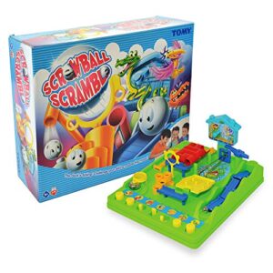 tomy games screwball scramble marble run game for kids - timed marble maze kids games - cooperative board games for family game night - 1-4 players - ages 5 years and up