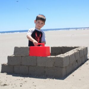 Flexible Flyer Snow Fort Building Block, Sand Castle Mold, Beach Toy Brick Form, 1 mold (605)