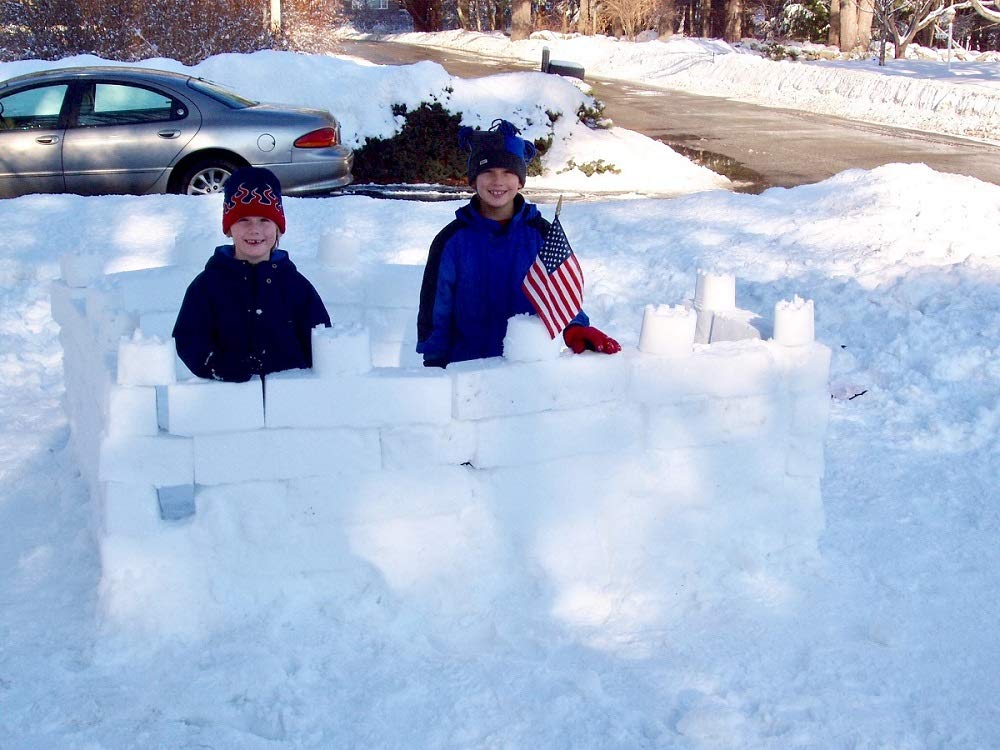 Flexible Flyer Snow Fort Building Block, Sand Castle Mold, Beach Toy Brick Form, 1 mold (605)