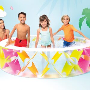 INTEX 56494EP Swim Center Inflatable Pinwheel Pool: 222 Gallon Capacity – 90" x 22"