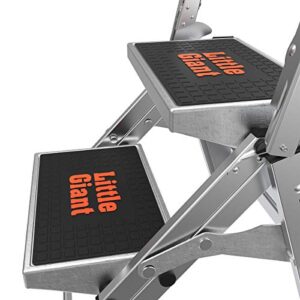 Little Giant Ladders, Safety Step, 2-Step, 2 foot, Step Stool, Aluminum, Type 1A, 300 lbs weight rating, (10210BA), Gray