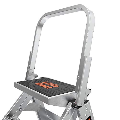 Little Giant Ladders, Safety Step, 2-Step, 2 foot, Step Stool, Aluminum, Type 1A, 300 lbs weight rating, (10210BA), Gray