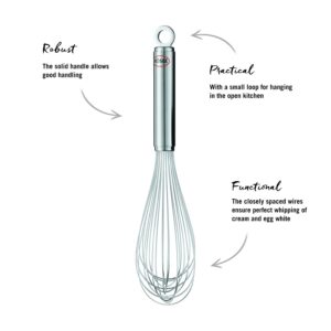 Rösle Stainless Steel Balloon Egg Whisk, 14 Wire, 12.6-inch