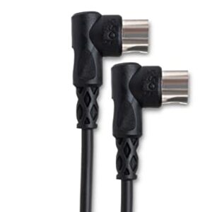 Hosa MID-305RR Right-angle MIDI Cable, Right-angle 5-pin DIN to Same, 5 ft