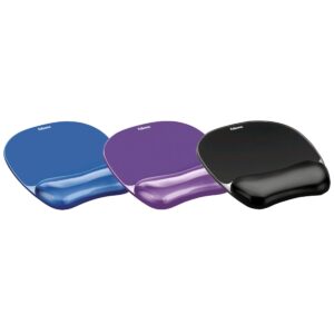 Fellowes 9114120 Gel Crystal Mousepad/Wrist Rest, Blue (91141)