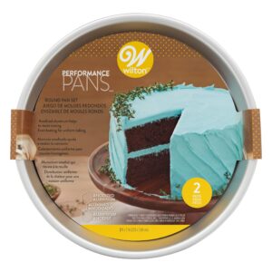 wilton performance pans aluminum round cake pan, 9 x 2 in., pack of 2