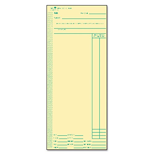 TOPS 1261 Acroprint/Amano/Cincinnati/Lathem Time Card, Weekly, 3 3/8 x 8 1/4 (Box of 500) , Manila