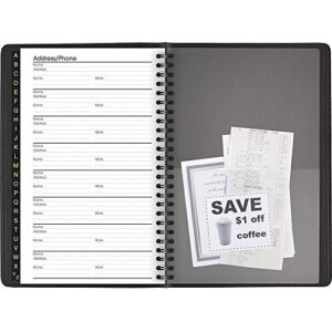 AT-A-GLANCE Large Telephone & Address Book, 800+ Entries, 4-7/8" x 8" Page Size, Black (8001105)