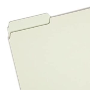 Smead Pressboard File Folder, 1/3-Cut Tab, 2" Expansion, Letter Size, Gray/Green, 25 per Box (13234)