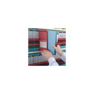 Smead End Tab Poly Out Guide, Two Pocket, Bottom Position Tab, Letter Size, Red, 25 per Box (61950)