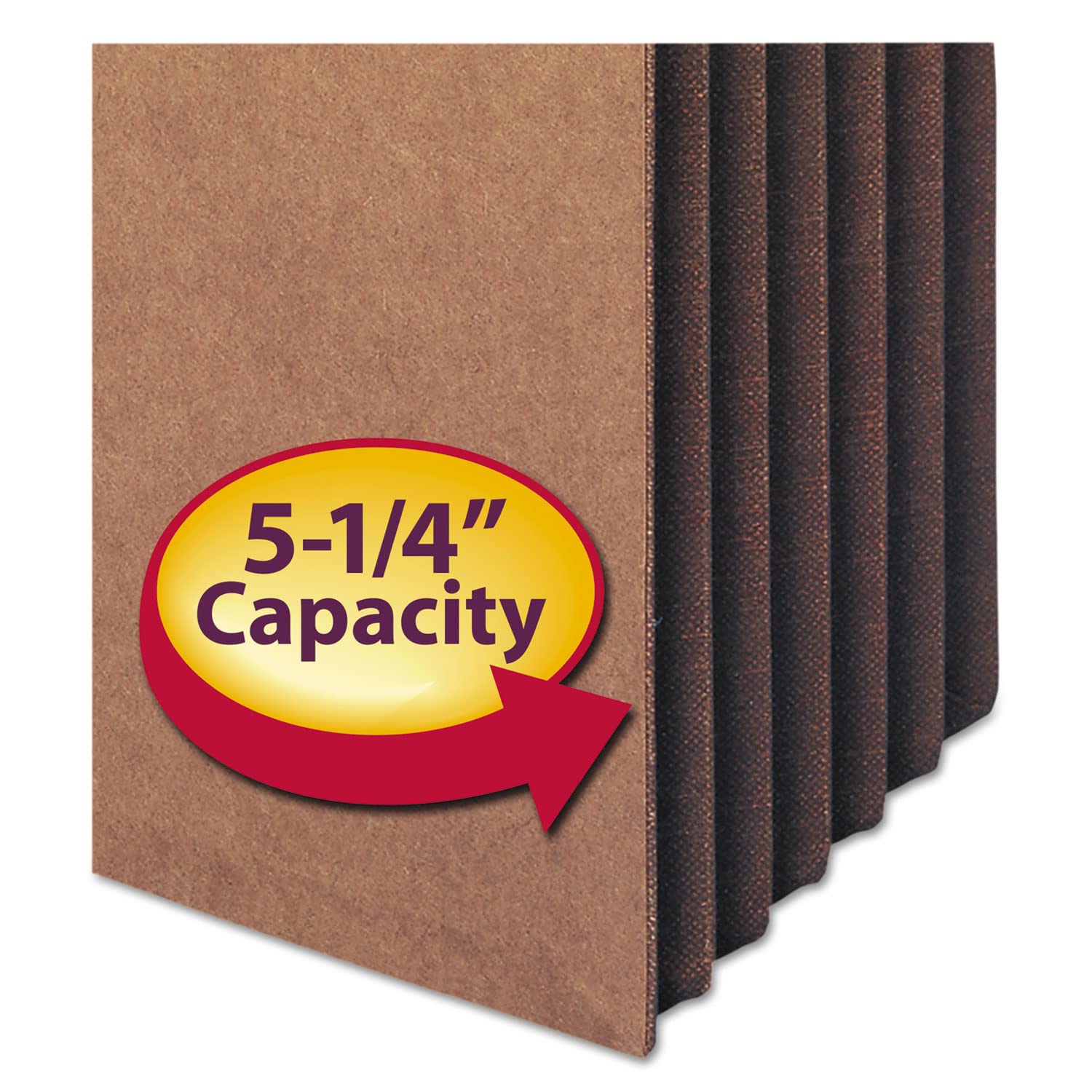 Smead File Pocket, Straight-Cut Tab, 5-1/4" Expansion, Legal Size, Redrope, 50 per Carton (74810)