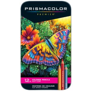 prismacolor premier colored pencils, soft core, adult coloring, 12 pack