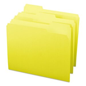 Smead Colored File Folder, 1/3-Cut Tab, Letter Size, Yellow, 100 per Box (12943)