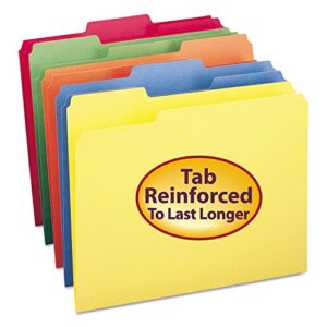 Smead Colored File Folder, 1/3-Cut Tab, Letter Size, Yellow, 100 per Box (12943)