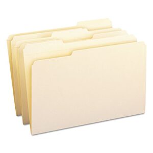 Smead File Folder, Reinforced 1/3-Cut Tab, Assorted Positions, Legal Size, Manila, 100 per Box (15334)