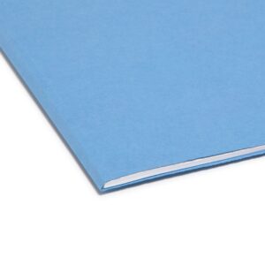 Smead Colored File Folder, 1/3-Cut Tab, Legal Size, Blue, 100 per Box (17043)