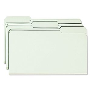 Smead Pressboard File Folder, 1/3-Cut Tab, 2" Expansion, Legal Size, Gray/Green, 25 per Box (18234)