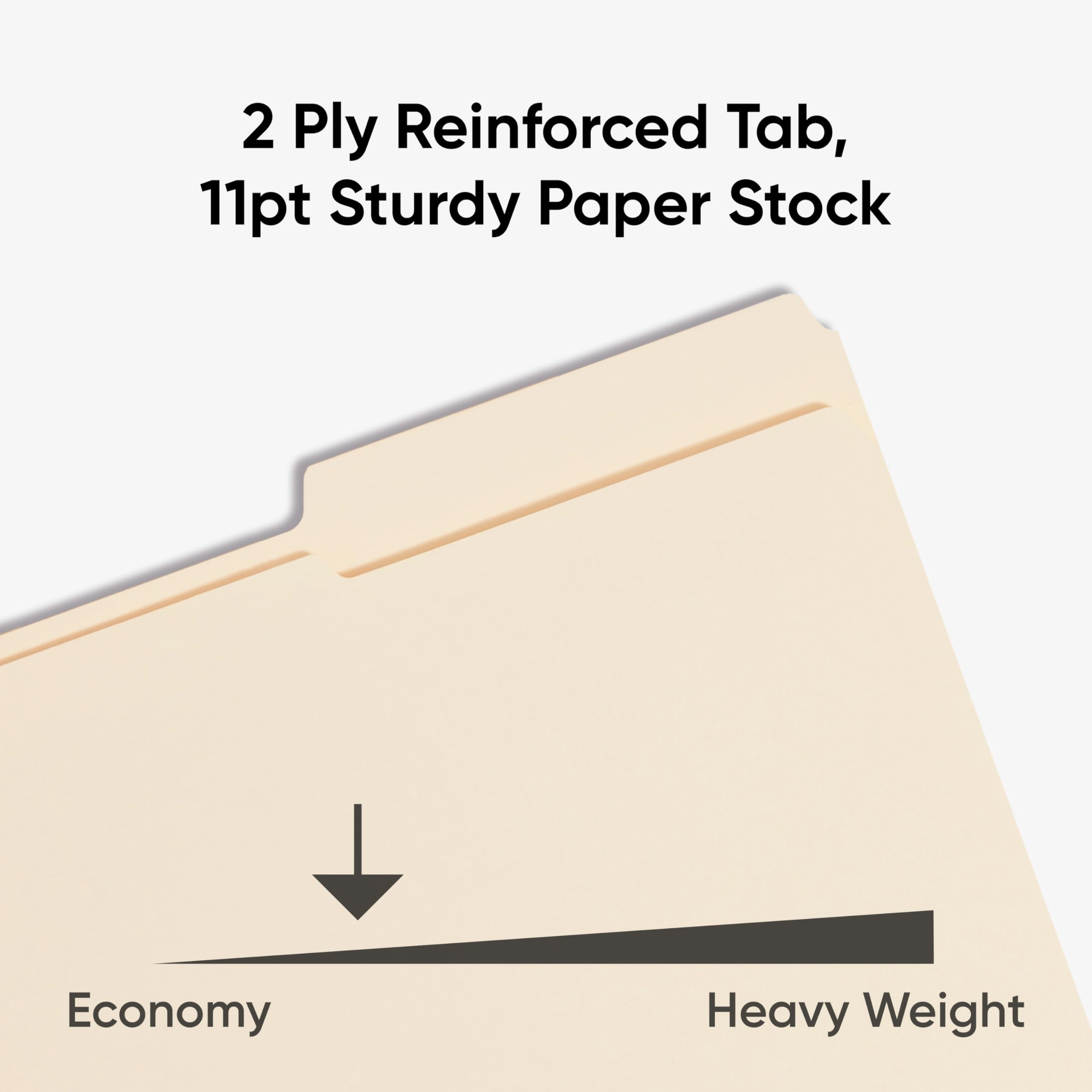 Smead 19537 Fastener File Folder, 2 Fasteners, Reinforced 1/3- Cut Tab, Legal Size, Manila, 50 Per Box (19537)