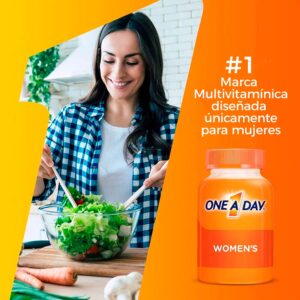 One A Day Women’s Multivitamin, Supplement with Vitamin A, C, D, E and Zinc for Immune Health Support, B12, Biotin, Calcium & More, Tablet 200 count