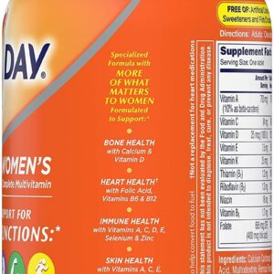 One A Day Women’s Multivitamin, Supplement with Vitamin A, C, D, E and Zinc for Immune Health Support, B12, Biotin, Calcium & More, Tablet 200 count