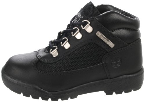 Timberland Euro Hiker Leather and Fabric Boot (Toddler/Little Kid/Big Kid),Black,3.5 M US Big Kid