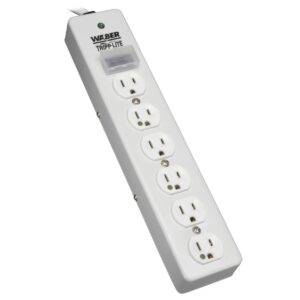 tripp lite 6 outlet hospital grade surge protector power strip, 15ft cord, ul 1363, (sps-615-hg)