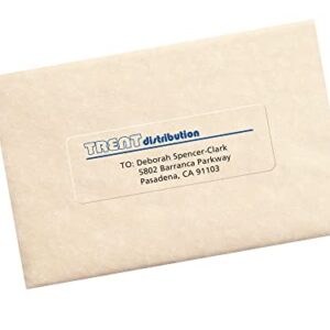 Avery Printable Address Labels with Sure Feed, Matte Clear, 1-1/3" x 4", 350 Mailing Labels (08662)