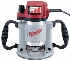 milwaukee 5625-20 15 amp 3-1/2-horsepower fixed base variable speed router with t-handle height adjustment wrench and 1/2-inch collet