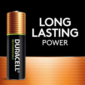 Duracell Rechargeable AA Batteries, 4 Count Pack, Double A Battery for Long-lasting Power, All-Purpose Pre-Charged Battery for Household and Business Devices