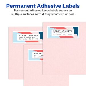 Avery Easy Peel Printable Address Labels with Sure Feed, 1" x 4", White, 2,000 Blank Mailing Labels (08461)